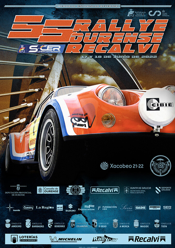 O 55 Rallye de Ourense percorrerá A Broa o vindeiro sábado 18 de xuño de 2022