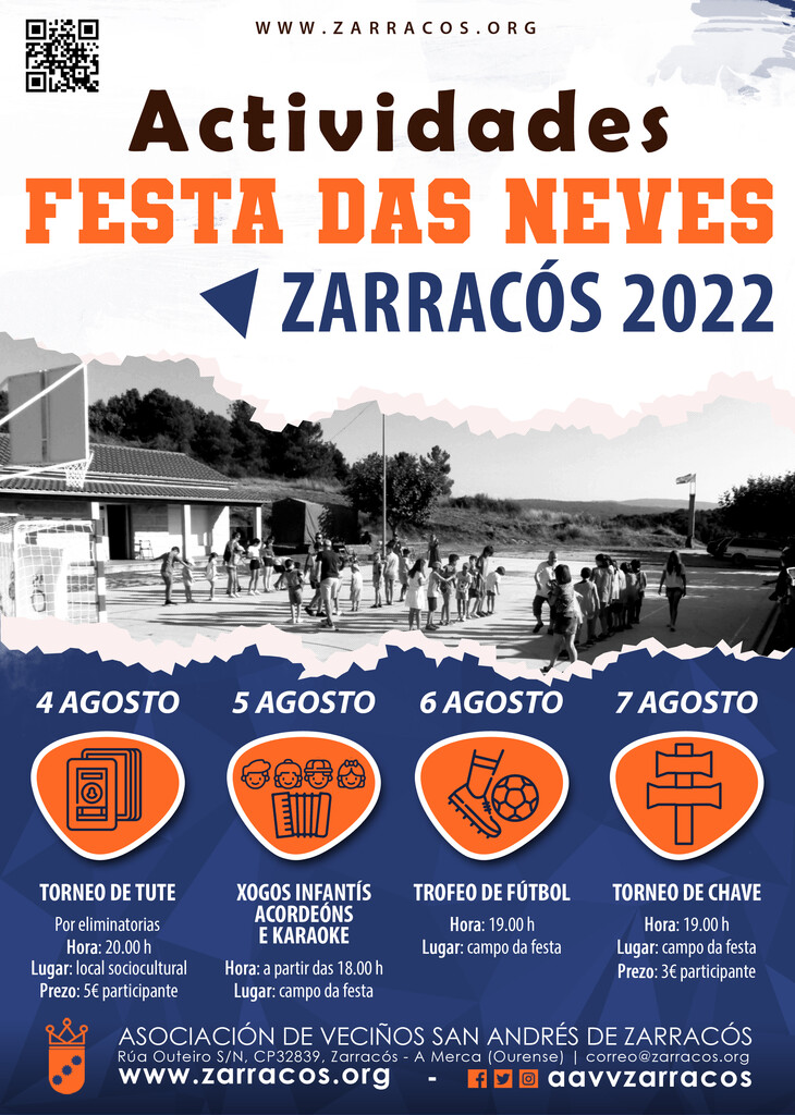 Actividades festa das Neves Zarracós 2022