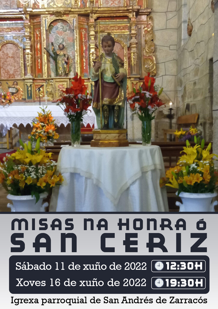 Misas na honra ó San Ceriz 2022
