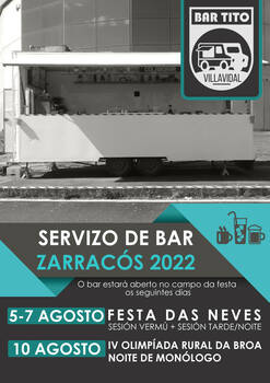 Servizo de bar Zarracós 2022