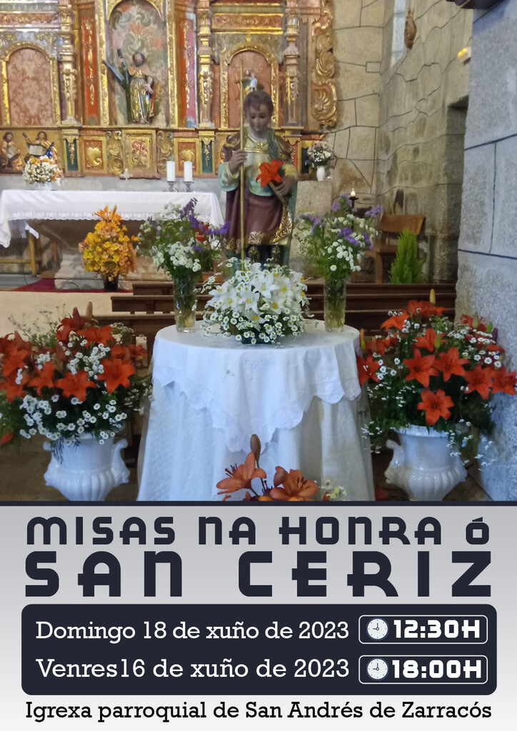 Misas na honra ó San Ceriz 2023