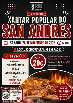 V Xantar Popular do San Andrés en Zarracós