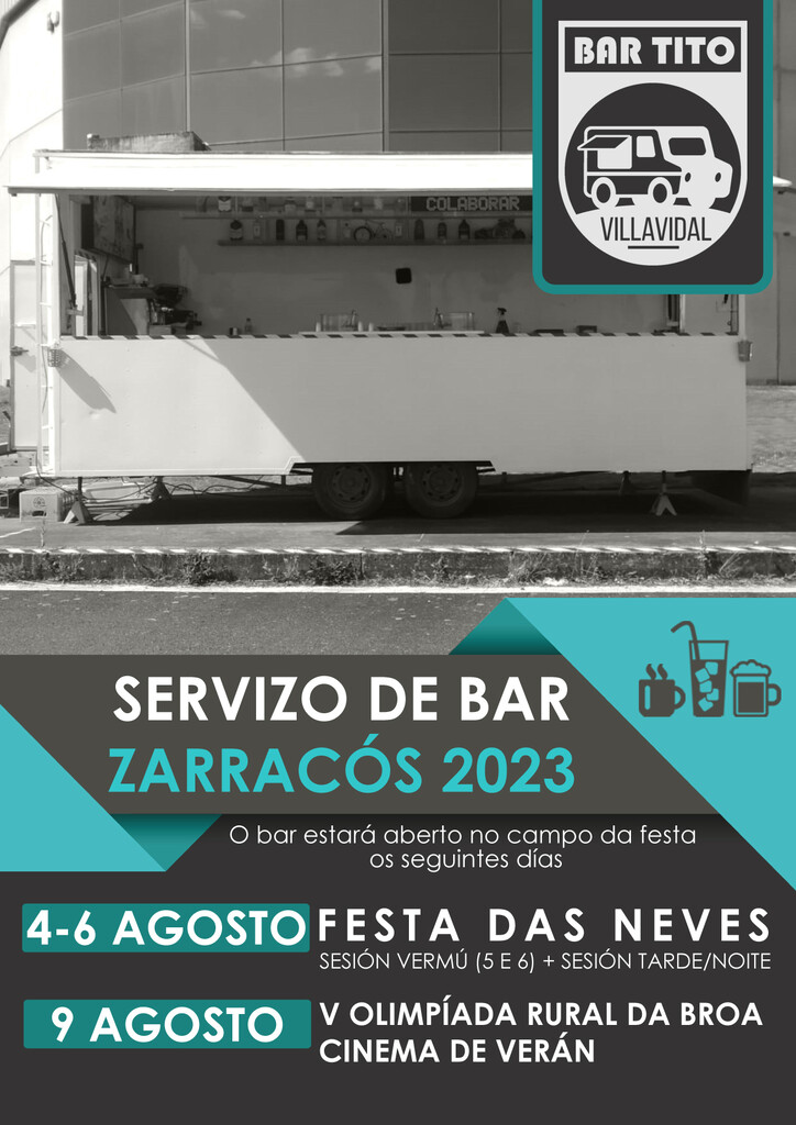 Servizo de bar Zarracós 2023