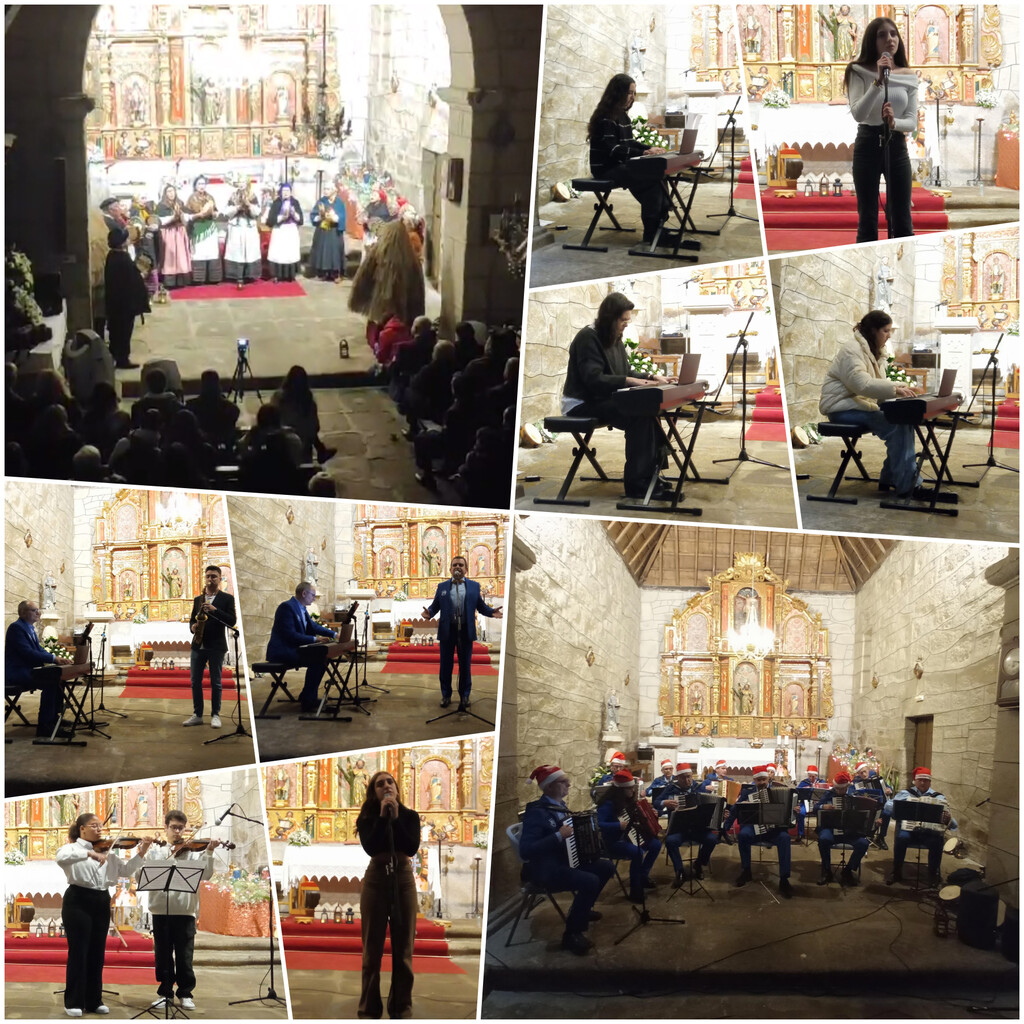 O IX Concerto de Nadal 2023 encheu de música e ledicia a igrexa parroquial