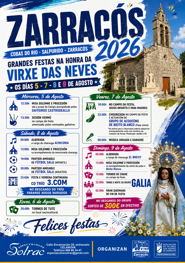 A conta atrás para as Neves 2026 xa comezou